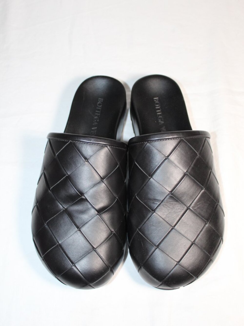 NEW Bottega Veneta Reggie Intrecciato Leather Flats Slip Ons Mules Slides 39
